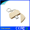 2016 regalo promocional personalizado corazón de madera forma USB 2.0 Pendrive